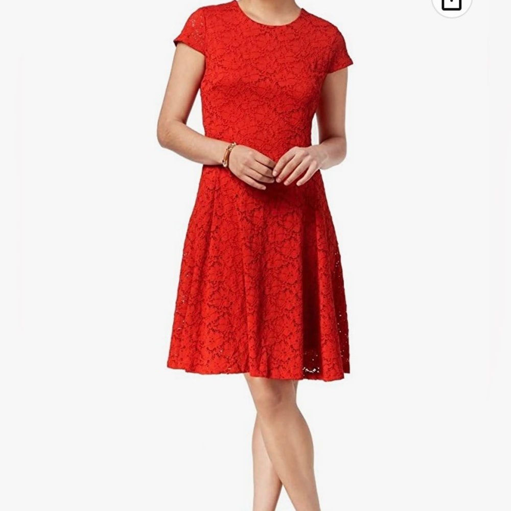 Alfani A-line Fit and Flare Lace Cocktail Dress